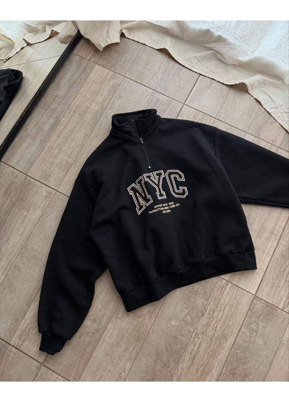 Чорний світшот жіночій KaraMix напис блискавка (368875904)