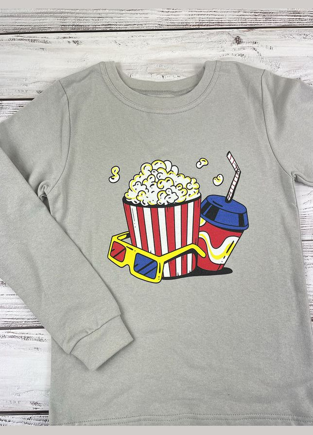 Серая зимняя пижама для мальчика Фламинго