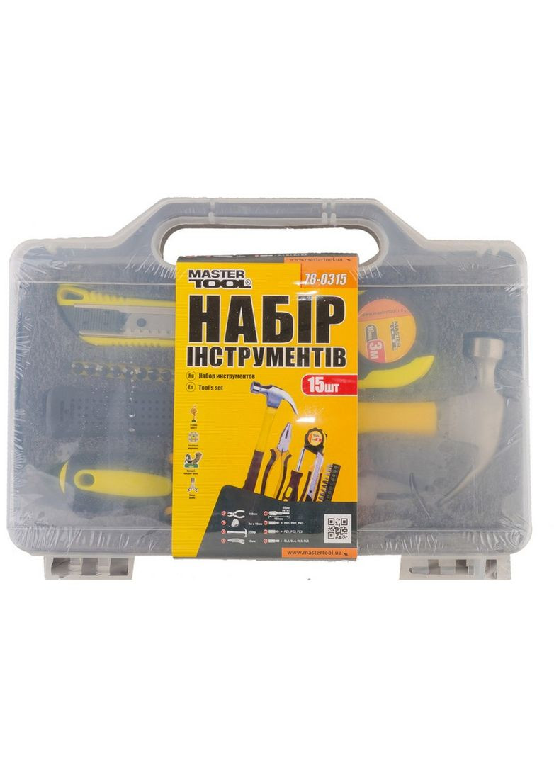 Набор инструмента, 15 элементов (78-0315) Mastertool (340911701)