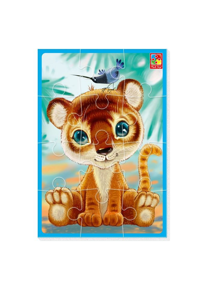 Мягкие пазлы Малыш сможет "Тигренок" VT1103-93, 12 элементов Vladi toys (305314872)