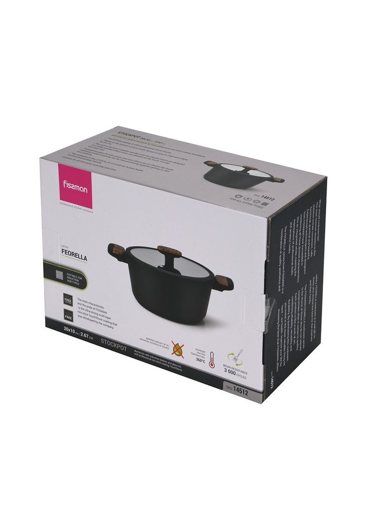 Каструля з кришкою Feorella 2,6 л 14512 Fissman (316467276)