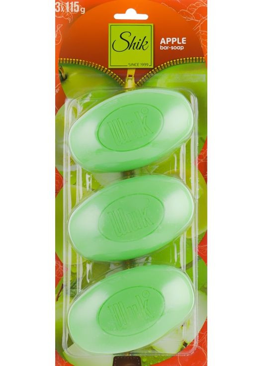 Мило туалетне у груповій упаковці блістер "Зелене яблуко" - " " 3x110g (639637-35017) Шик (368631731)