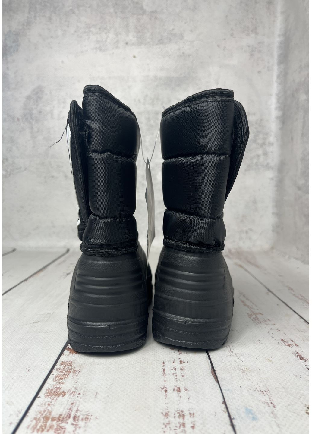 Осенние сапоги детские для мальчика eva черный (687) Olimp на липучке