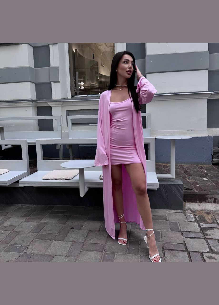 Літній жіночий костюм із кардиганом та сукнею No Brand С824/825-1650/3 (341676991)