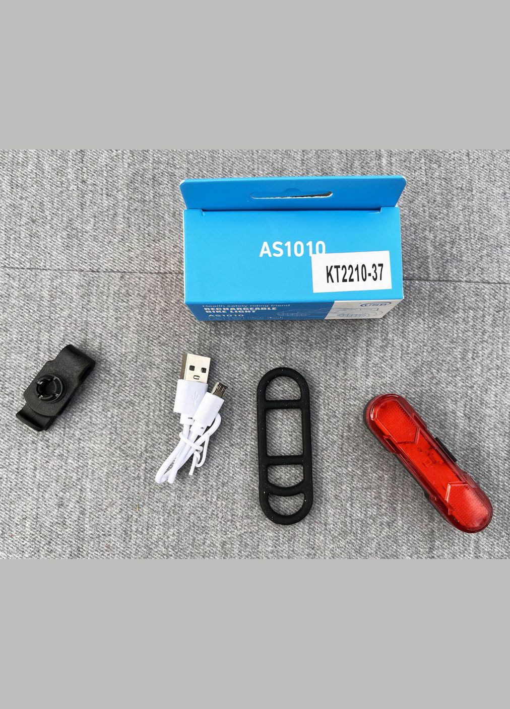 Велосипедний ліхтар задній акумуляторний AS1010 габаритні вогні вело фара червоне світло 4 режими WD (297330915)