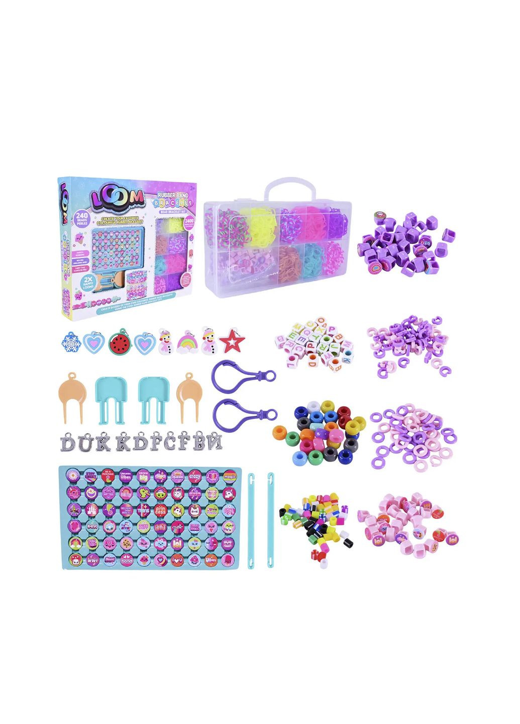 Набор ярких резиночек для плетения цвет разноцветный ЦБ-00276020 No Brand (327999579)