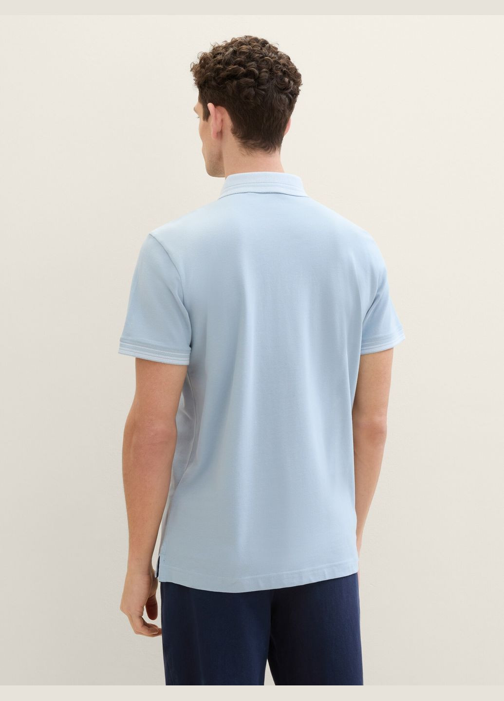 Голубой футболка-поло для мужчин Tom Tailor