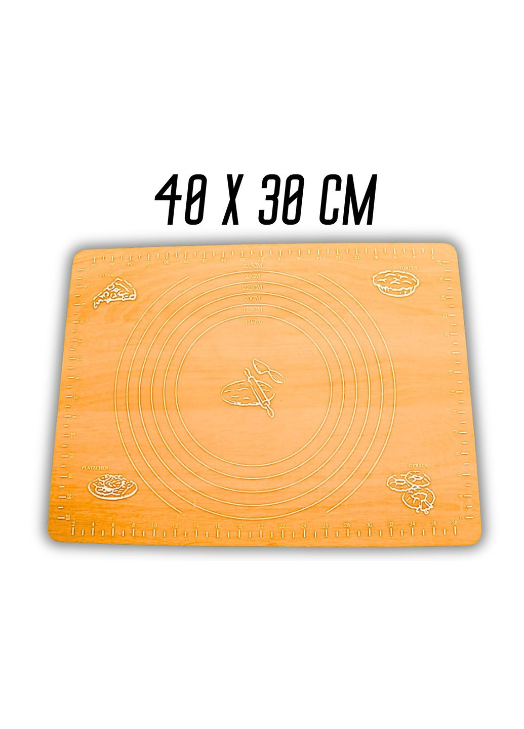 Коврик для теста силиконовый с разметкой Оранжевый FROM FACTORY TSC (339105070)