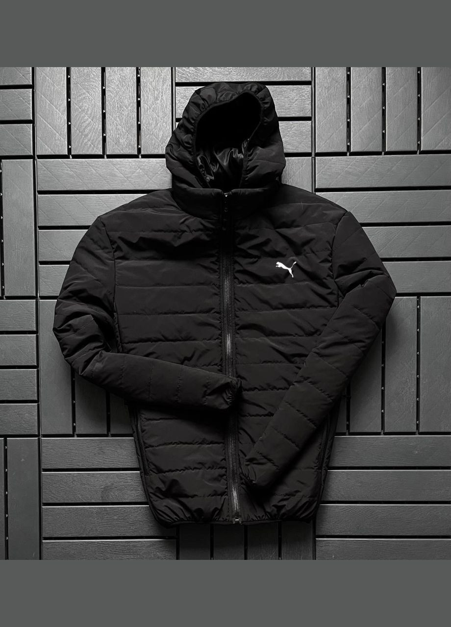 Черная демисезонная куртка плащевка синтепон 70 высокое качество No Brand