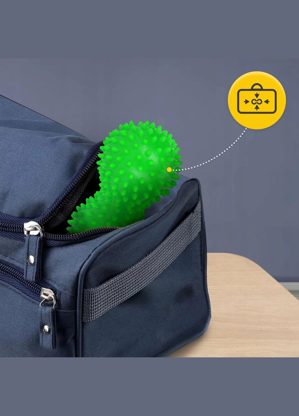 Массажный мяч двойной с шипами Spike+ 7 x 16 см Green () 4FIZJO P-5905973403351 (341528896)