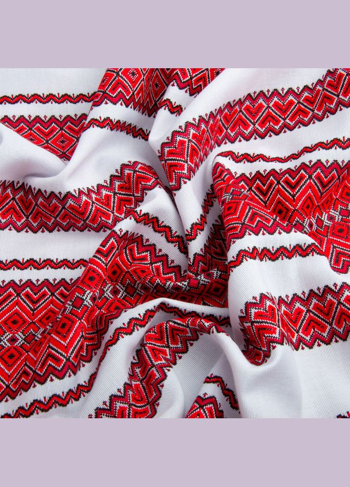 Ткань декоративная Анастасия с орнаментом алый, этнический узор. IDEIA (303621104)