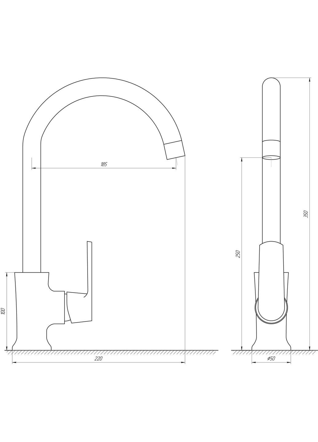 Смеситель для кухни Laguna GLA-0203SL-10-BB Globus Lux (335040523)