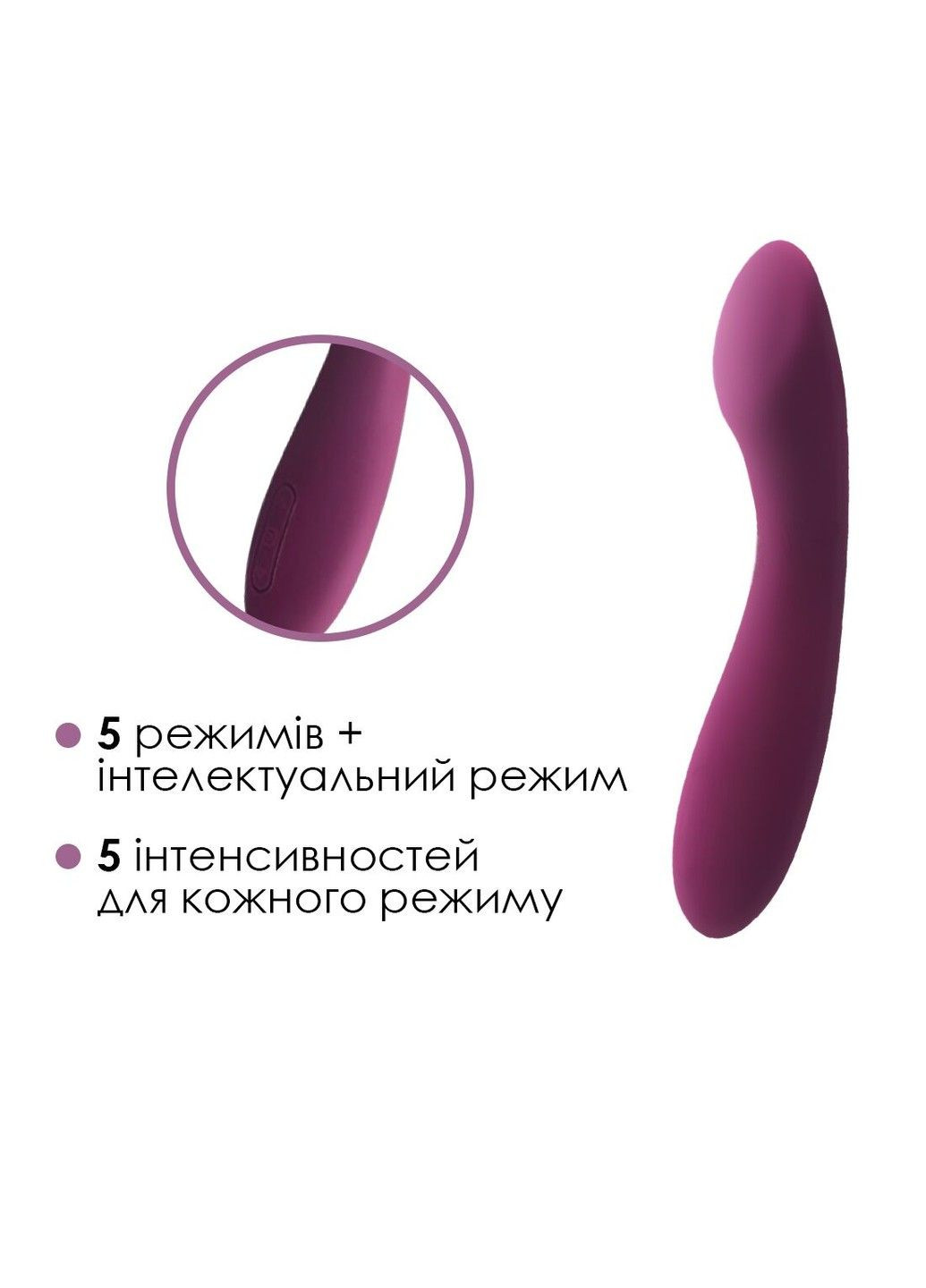 Вібратор для точки G з інтелектуальним режимом Amy 2 Violet Svakom (315498296)