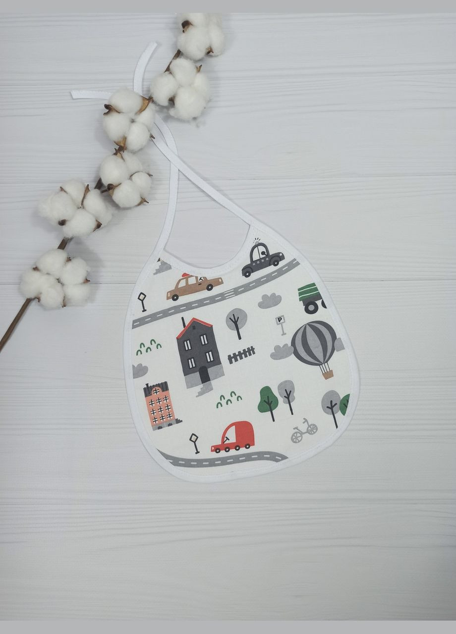 Набір слюнявчиків 22х25 см + еко гризунок "Шуршучі вушка" 7х18см a.l.babybox Панди акробати Різнокольорові No Brand (315488098)