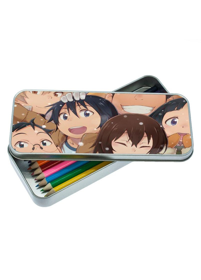 Пенал шкільний для хлопчика та дівчинки металевий Місто, де немає лише мене #005 7*18 см Silver No Brand (309159283)