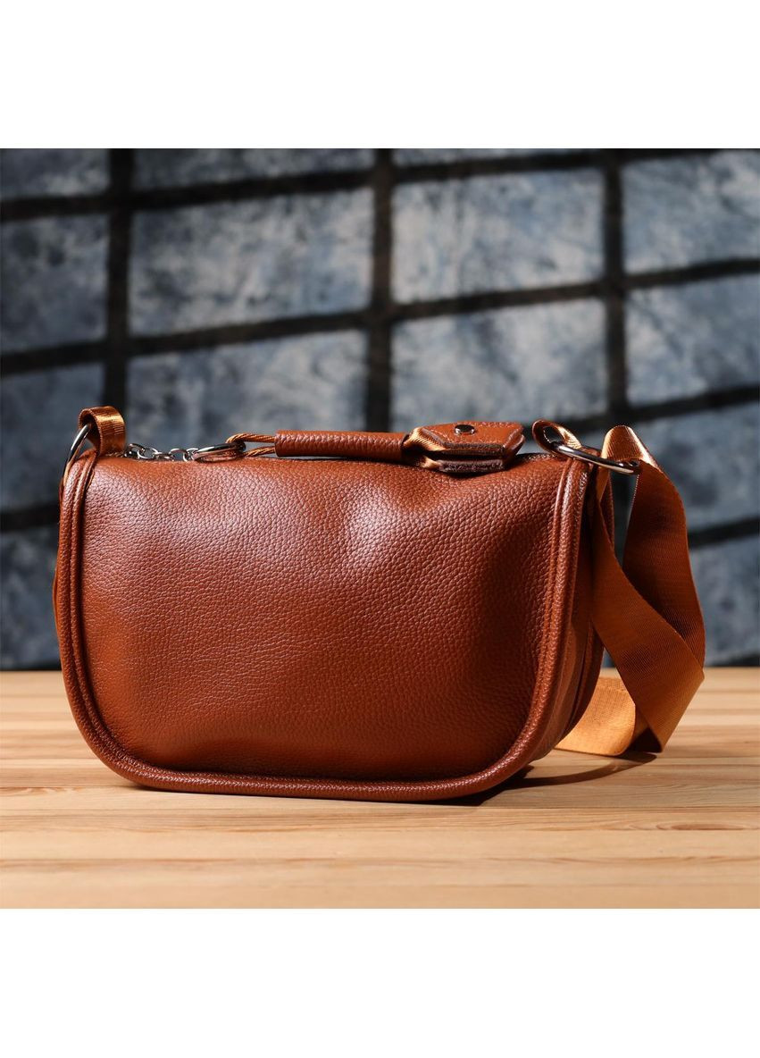 Сумка кросс-боди через плечо из натуральной кожи женская средняя Коричневый 40320 Vintage (361970390)