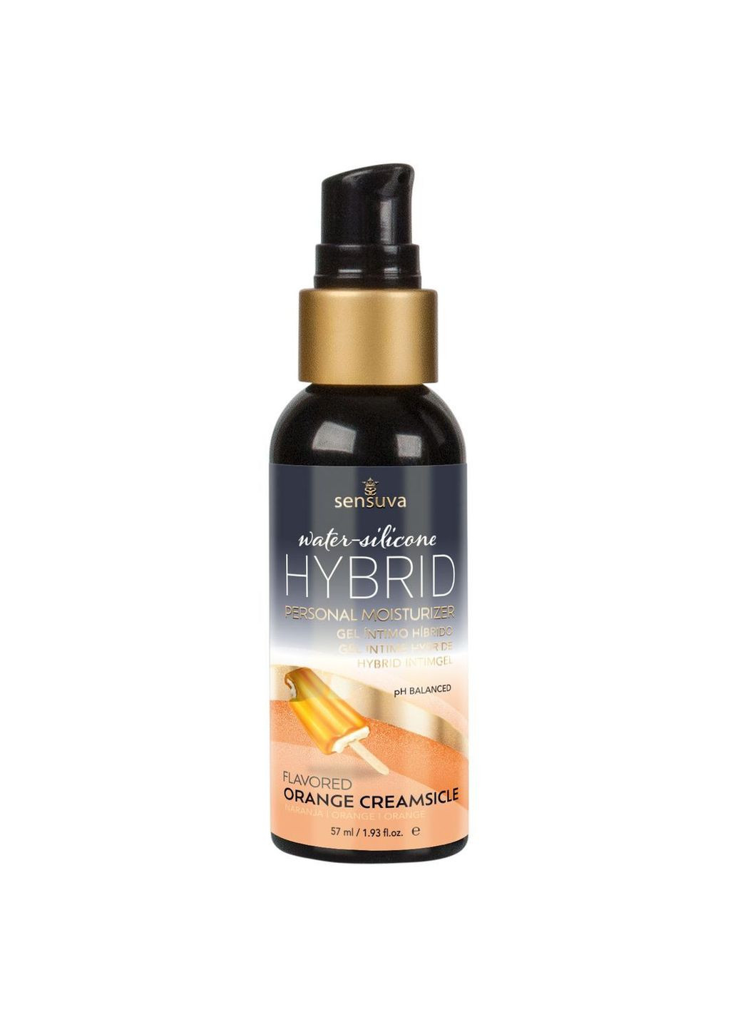 Смазка водно-силиконовая Hybrid Orange Creamsicle 57мл без сахара, можно для оральных ласк. Sensuva (335387505)