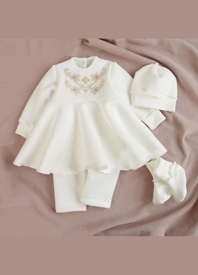 Теплый набор для крещения девочки с крестиком Сеть девочке Ladan (301026552)