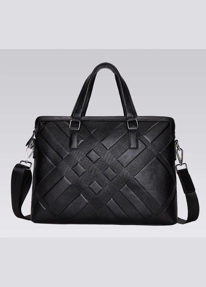 Сумка портфель для документов мужская натуральная кожа Черный No Brand (302391116)