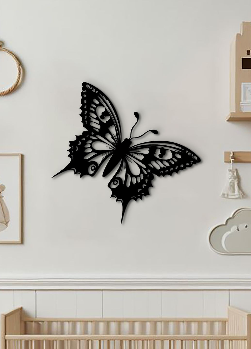 Настенный декор для дома, декоративное панно из дерева "Полет бабочки", картина лофт 20х23 см Woodyard (292112938)