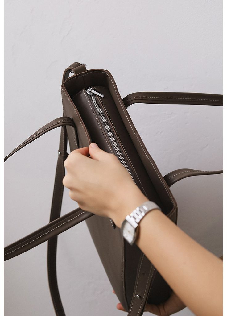 Кожаный шоппер Nancy темно-бежевый The Wings (348358664)