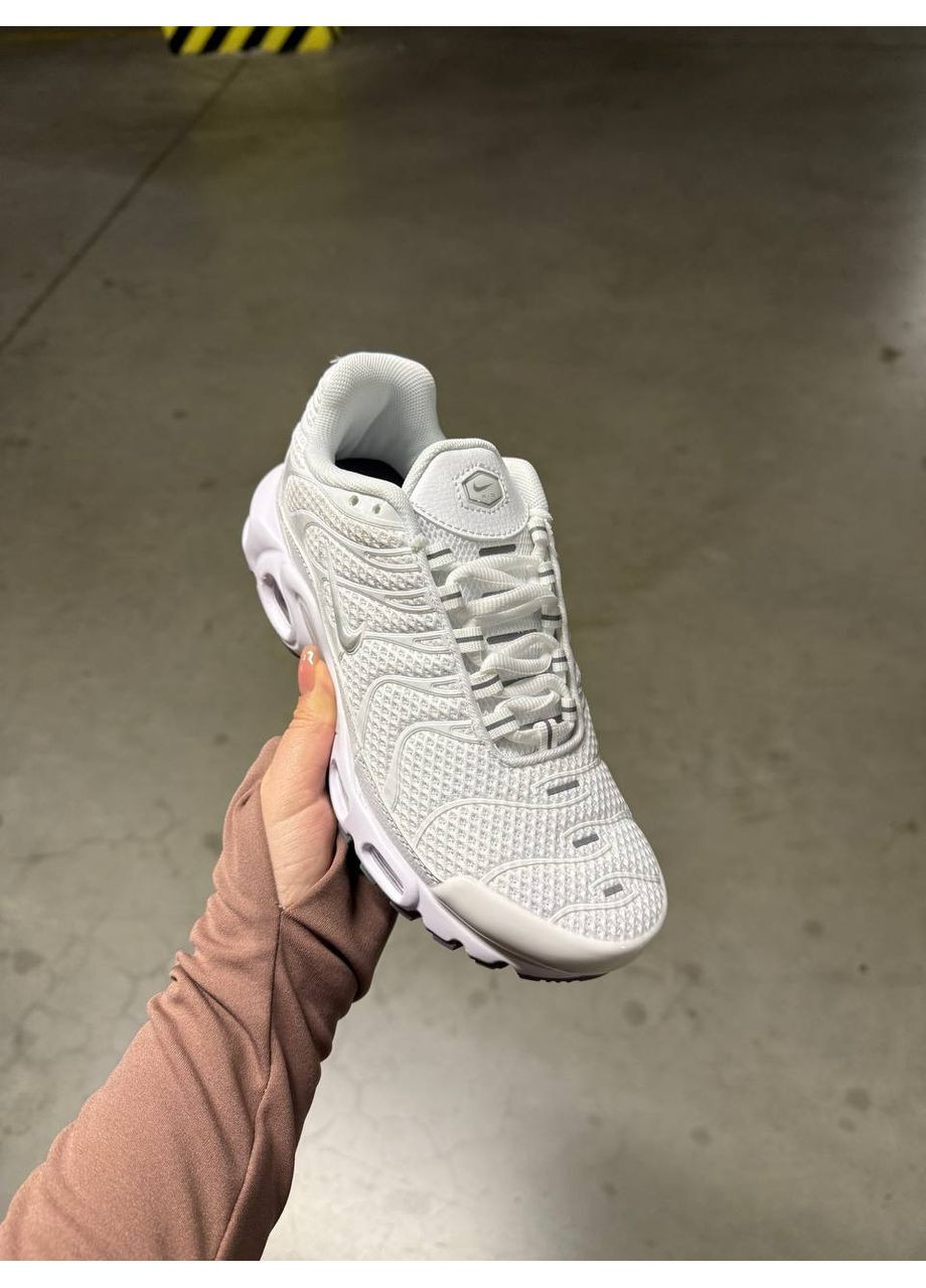 КРОСІВКИ ЖІНОЧІ NIKE TN WHITE SILVER НАЙК АІР МАКС ТН ПЛЮС No Brand білі демісезони (367173387)