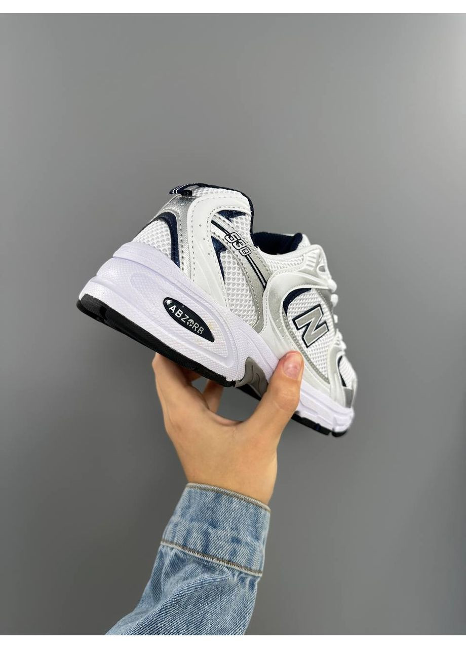 Білі Осінні кросівки чоловічі new balance 530 white silver navy mr530sg нью беланс 530 No Brand