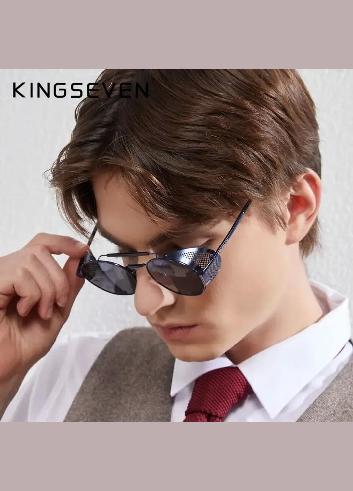 Поляризационные солнцезащитные очки для мужчин и женщин N7550 Blue Gray KINGSEVEN (303401710)
