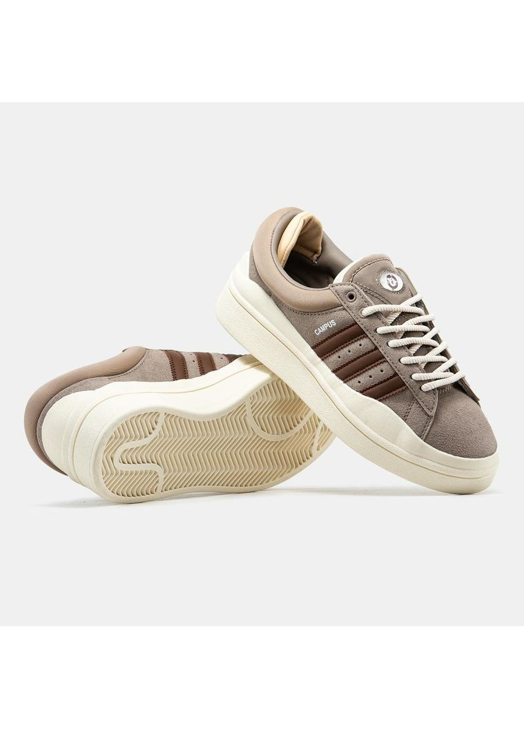 Бежеві Осінні кросівки чоловічі adidas campus x bad banny brown beige адідас кампус No Brand
