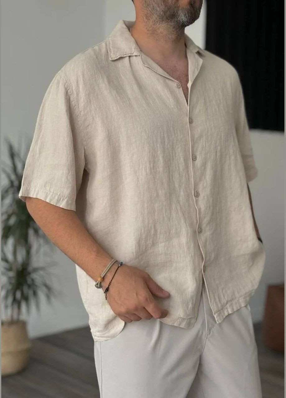 Льняна Сорочка Стильн Дуже Легка Натуральний Матеріал No Brand (323436400)