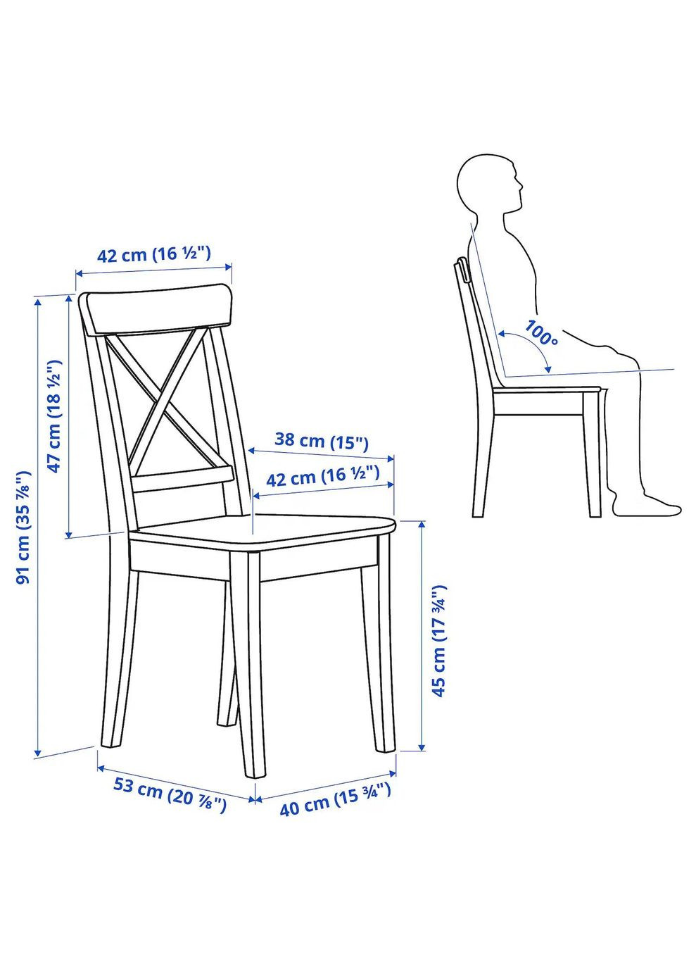 Стіл і 4 стільці ІКЕА INGATORP / INGOLF 110/155 см (s59400497) IKEA (278406745)