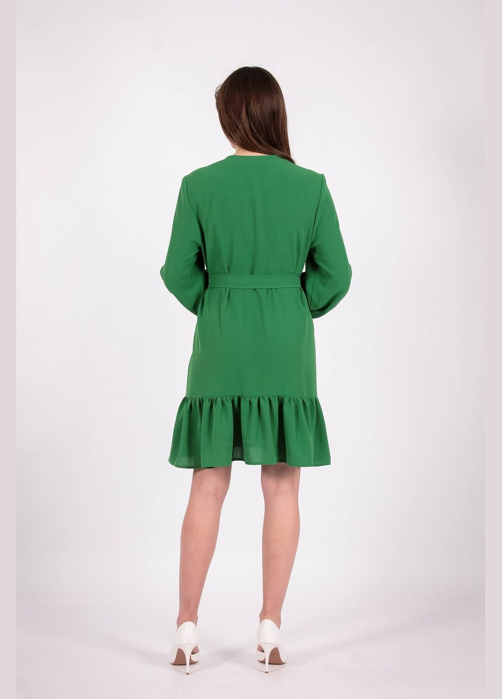Зелена кежуал сукня жіноча 204 костюмний креп зелена Актуаль