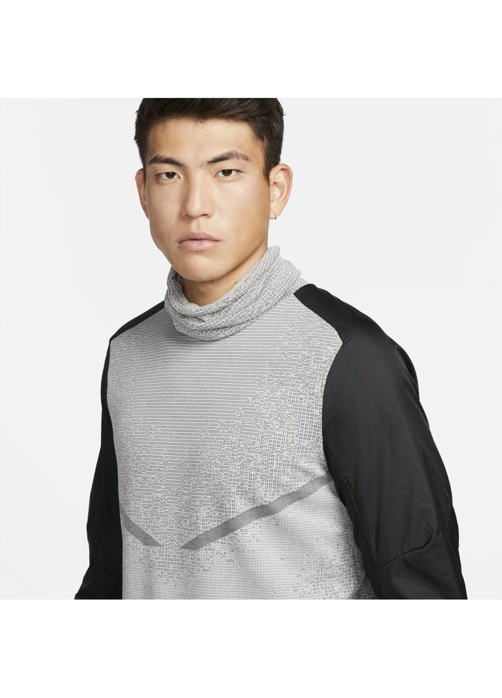 Свитшот мужской Therma-Fit Adv Run Division Grey/Black Nike (364837614)