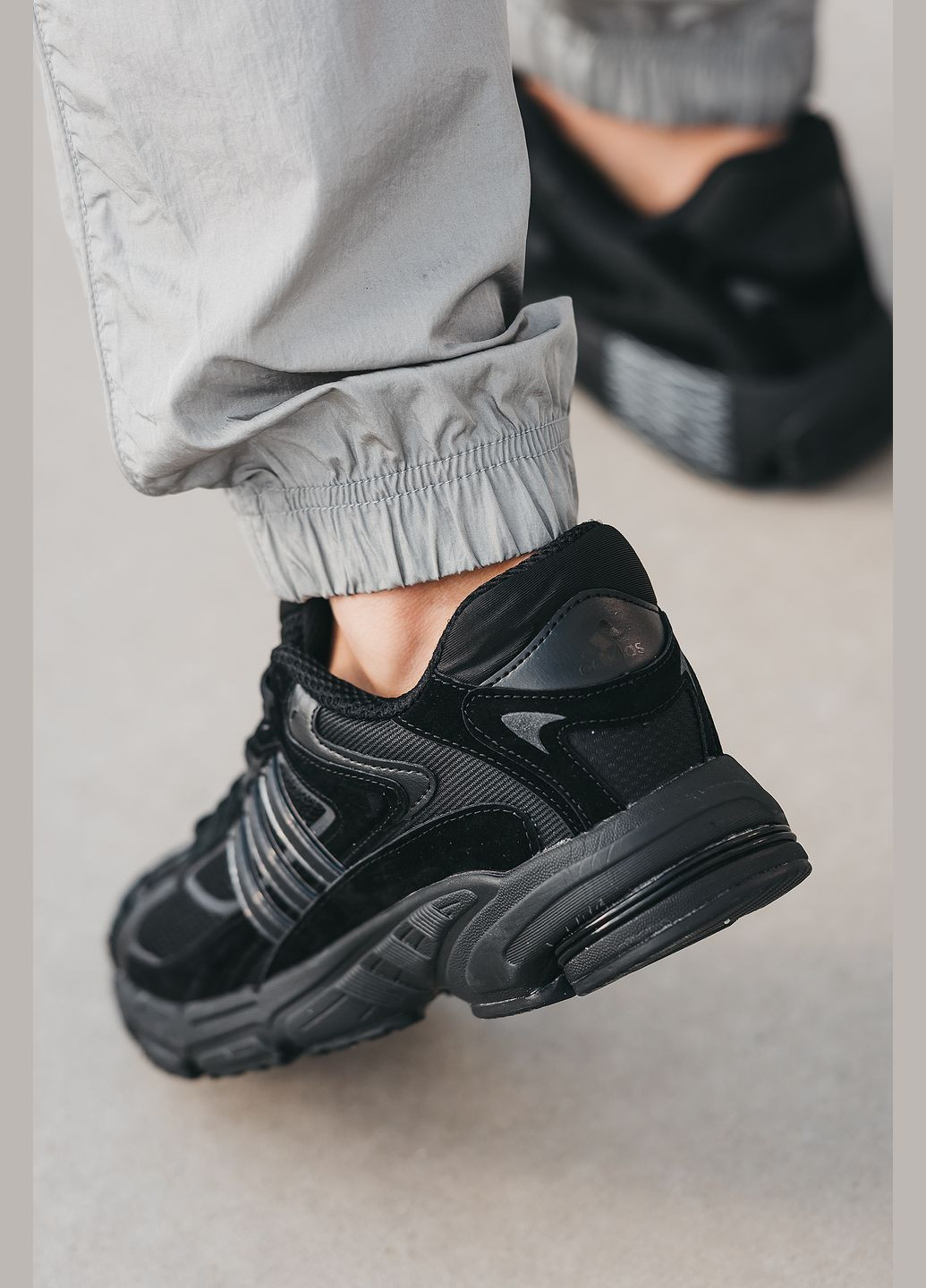 Чорні всесезон кросівки чоловічі adidas responce cl black | адідас респонс сл чорні No Brand