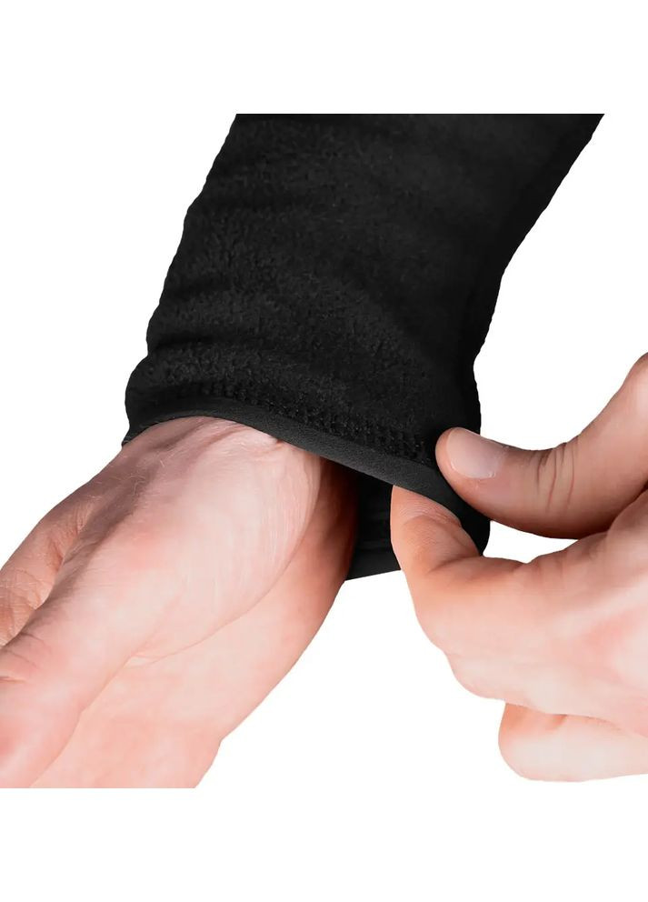 Черная демисезонная флисовая куртка nippy hood nord fleecee Camotec