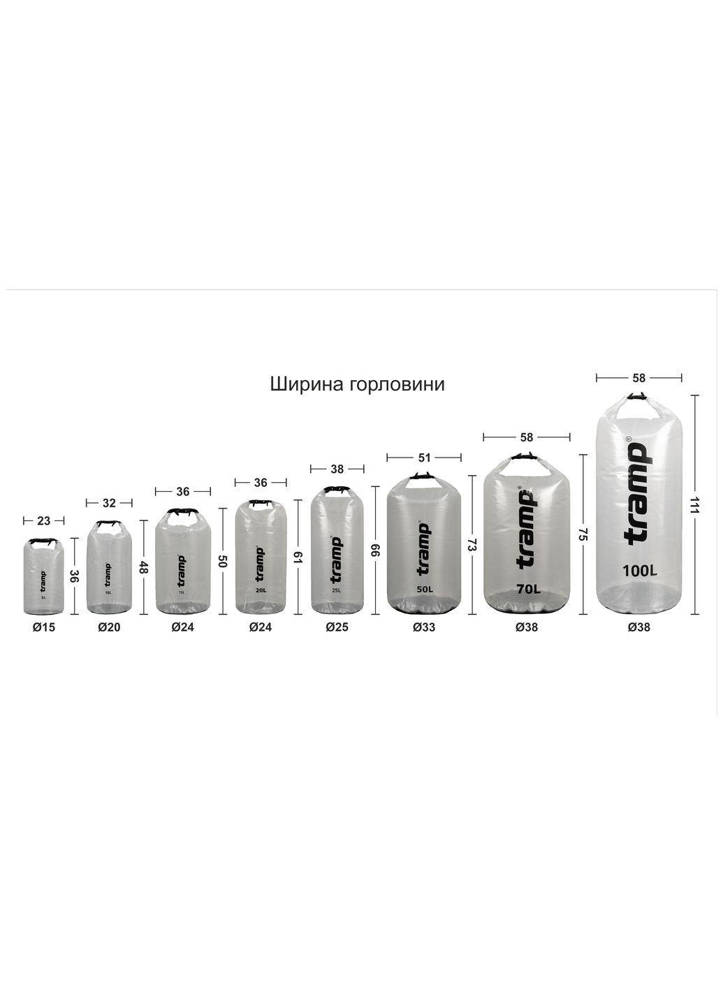 Гермомешок PVC transparent 5л UTRA195 (UTRA-195) Tramp (316395700)