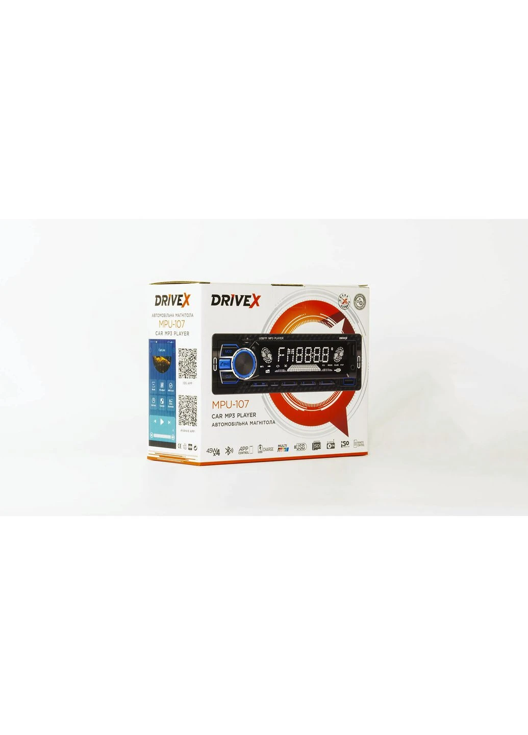 Автомагнітола 1-Din MPU-107 4х45Вт BT APP DriveX (395855570)