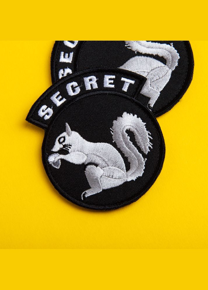 Шеврон на липучці Secret Squirrel 7,5×8,5 см вишитий патч, нашивка, шеврон Білка Розвідка IDEIA (333034944)