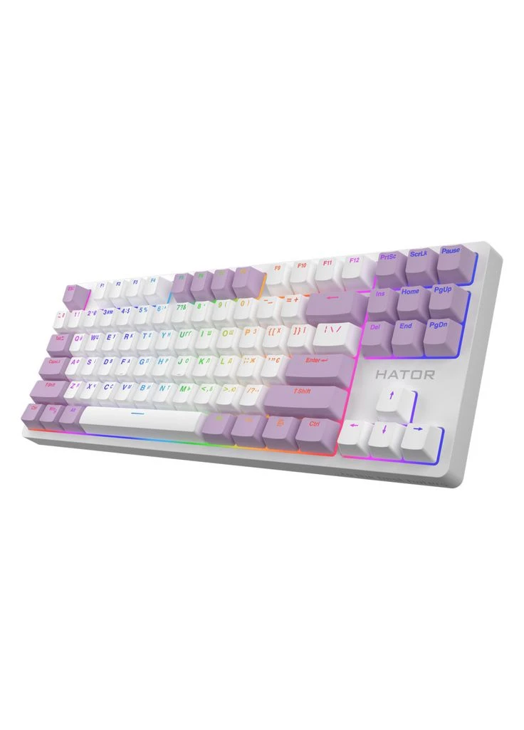 Клавиатура Rockfall 2 Mecha Signature Edition USB White/White/Lilac (HTK521-WWL) Hator (296481060)