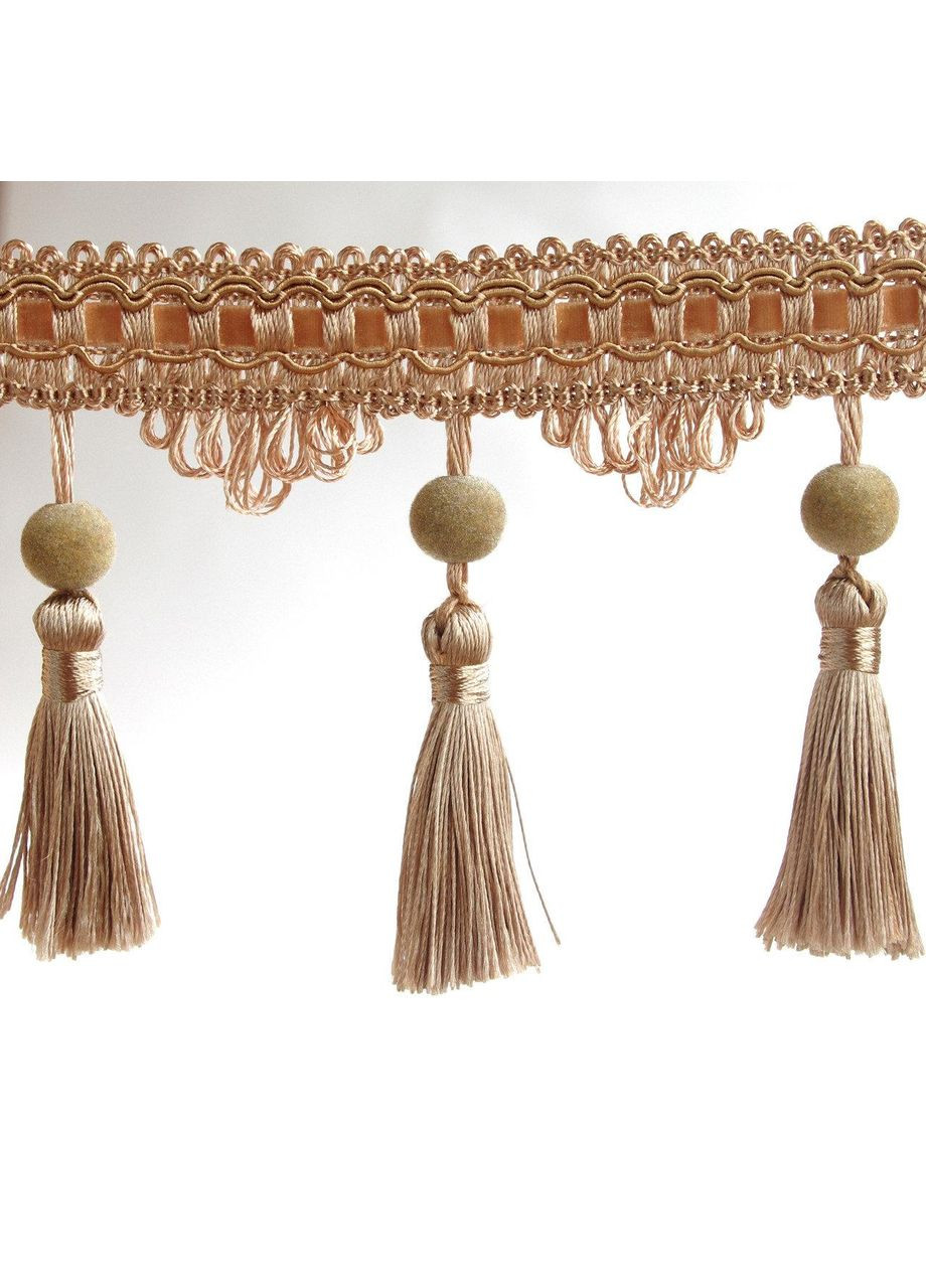 Силіконова скатертина СALIPSO з Бежевою Бахромою і намистиною 120x120см Calipso (313288382)