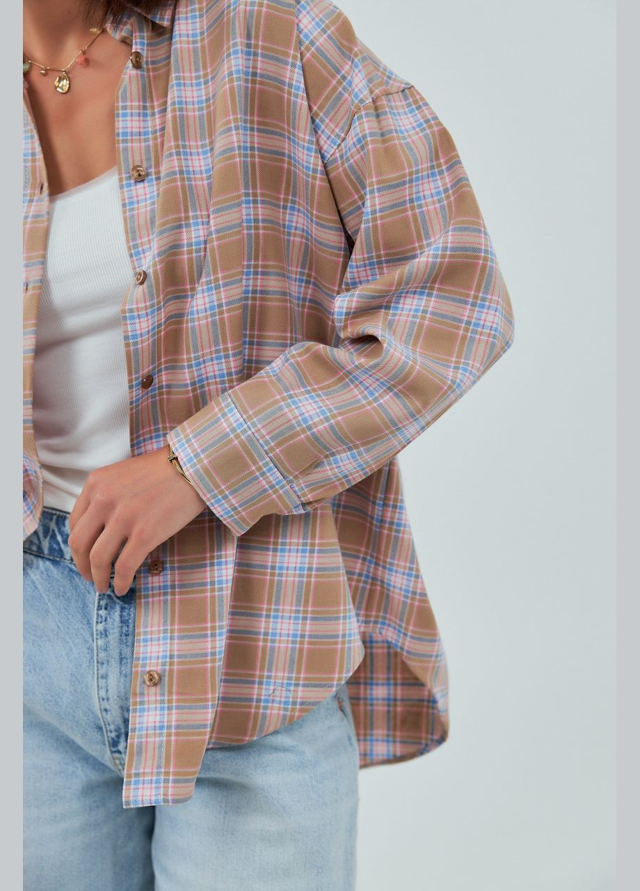 Кофейная рубашка Lurex