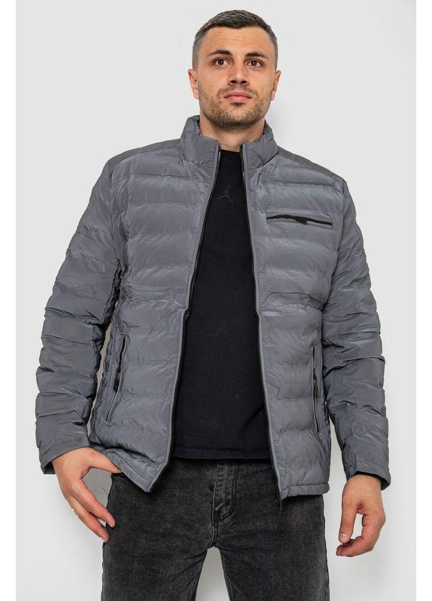 Сіра куртка чоловіча демісезонна,, 214r833к No Brand