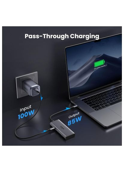 Концентратор USB3.1 Type-C to HDMIx2 4K60Hz (8k30Hz)/USB3.0x2/Type-C/PD 100W CM498 (15852) Ugreen USB3.1 Type-C to HDMIx2 4K60Hz (8k30Hz)/USB3.0x2/T (367592630)