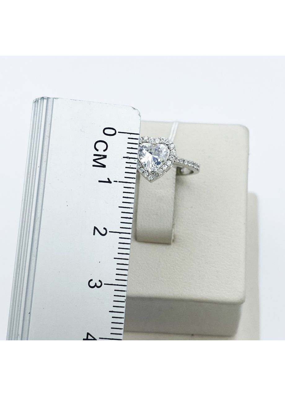 Кольцо серебряное с кубическим цирконием "Сердце" 16 1,94 г No Brand (370142438)