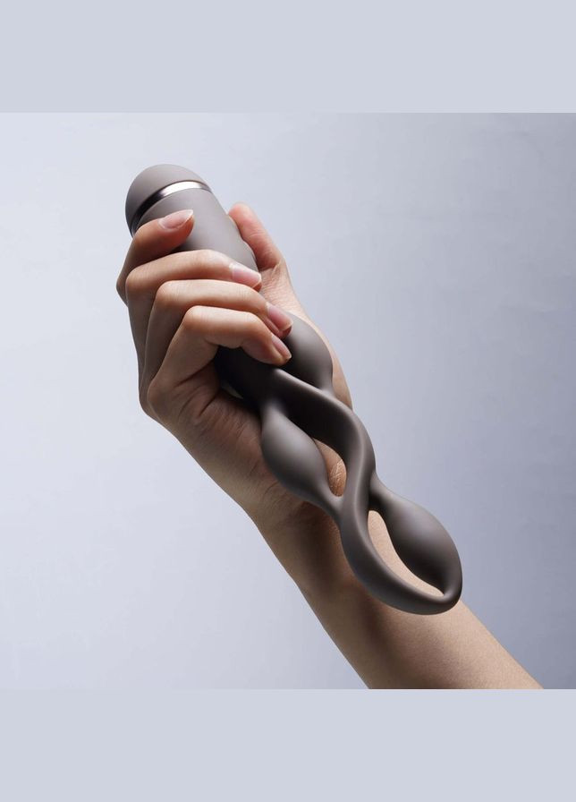 Імпульсний вібратор з ефектом пульсації UEROS для тривимірної стимуляції, коричневий UPKO (331170774)