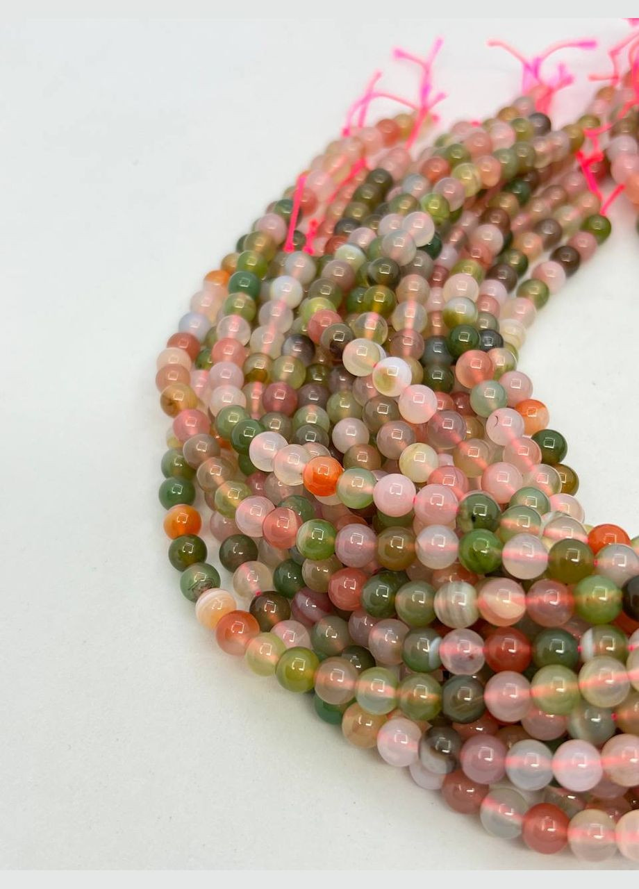 Агат на нити без застежки 6 мм 40 см No Brand (327071992)