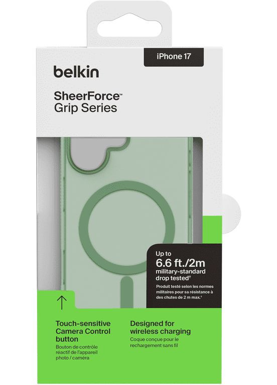 Чохол для iPhone 17, Magnetic Protective Grip, Sage (MSA034HQSE) Belkin (372464745)