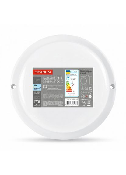 LED светильник влагозащищенный круглый 20W 6500K TL-BHR-206 Titanum (369165178)