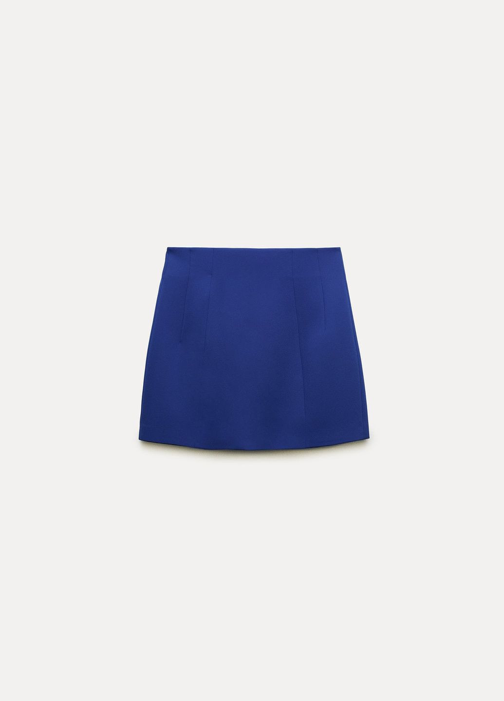 Синяя офисная однотонная юбка Zara
