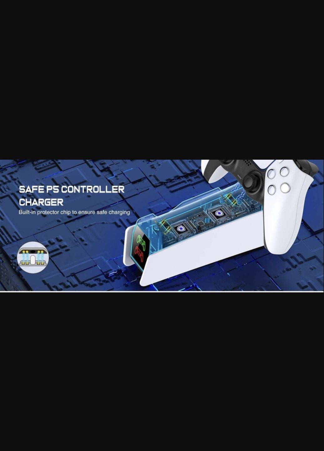 Зарядное устройство для DualSense док-станція PlayStation 5 PS5 Білий BEBONCOOL (338228732)